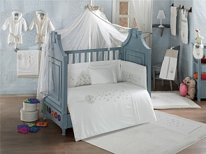 Комплект постельного белья из 3 предметов серия Blossom Saten Vanilla (Kidboo, 00-0012291)